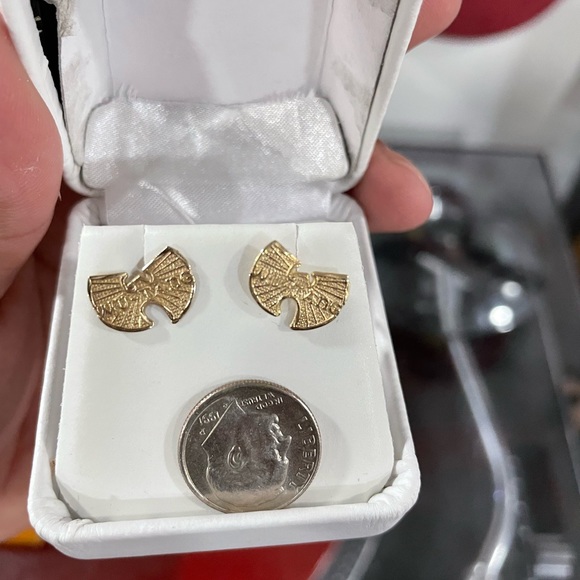 14K Wu Tang Ear rings. Wu wear. RZA. Gza. Method man. Ghost face killa. Raekwon - Picture 4 of 7